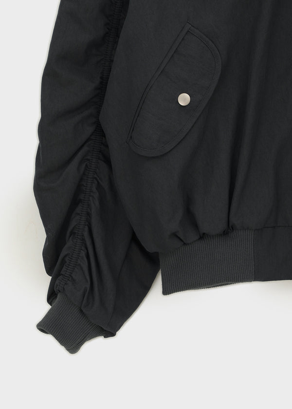 Rondy Shirred Bomber Jacket