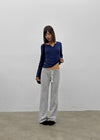 [MADE] Melio Mink Low Bootcut Elastic Waist Pants (2 SIZE)