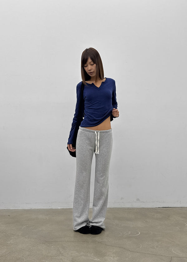 [MADE] Melio Mink Low Bootcut Elastic Waist Pants (2 SIZE)