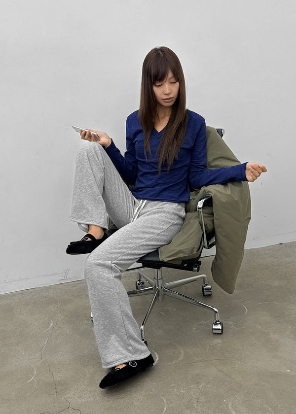 [MADE] Melio Mink Low Bootcut Elastic Waist Pants (2 SIZE)