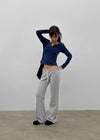 [MADE] Melio Mink Low Bootcut Elastic Waist Pants (2 SIZE)