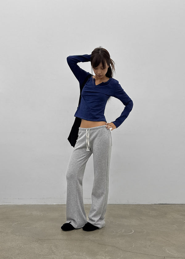 [MADE] Melio Mink Low Bootcut Elastic Waist Pants (2 SIZE)