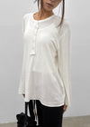 Segman Henley neck wool knit