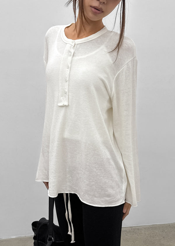 Segman Henley neck wool knit