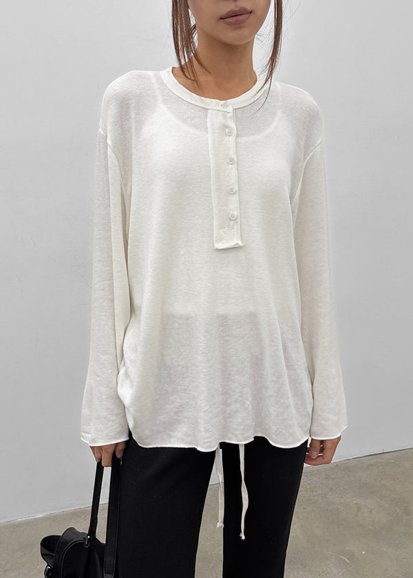 Segman Henley neck wool knit