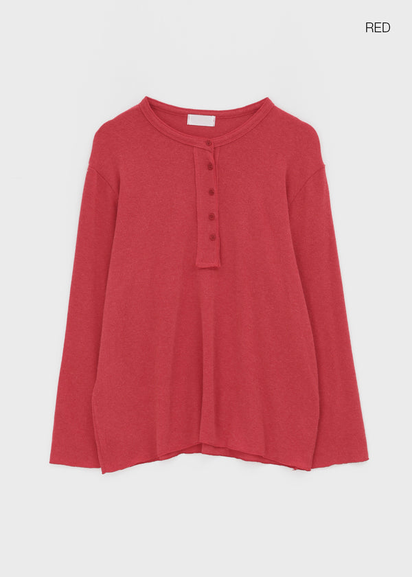 Segman Henley neck wool knit