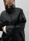 Volk High-Neck Half Leather Jacket