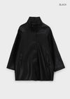 Volk High-Neck Half Leather Jacket