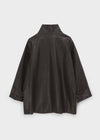 Volk High-Neck Half Leather Jacket