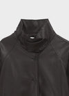 Volk High-Neck Half Leather Jacket