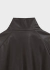 Volk High-Neck Half Leather Jacket