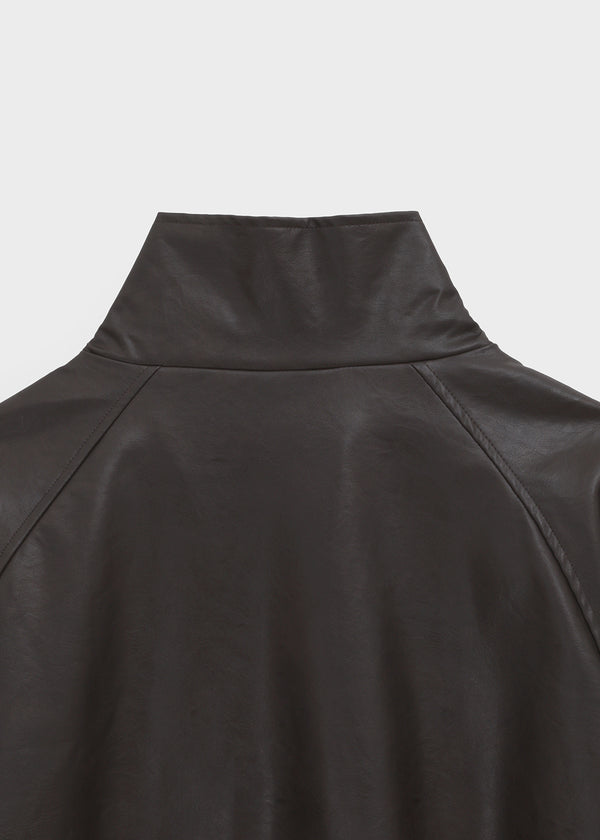 Volk High-Neck Half Leather Jacket