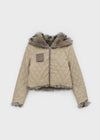 Daus Crop Hooded Fur Jacket