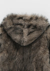 Daus Crop Hooded Fur Jacket