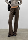 [MADE] Melio Mink Low Bootcut Elastic Waist Pants (2 SIZE)