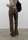 [MADE] Melio Mink Low Bootcut Elastic Waist Pants (2 SIZE)