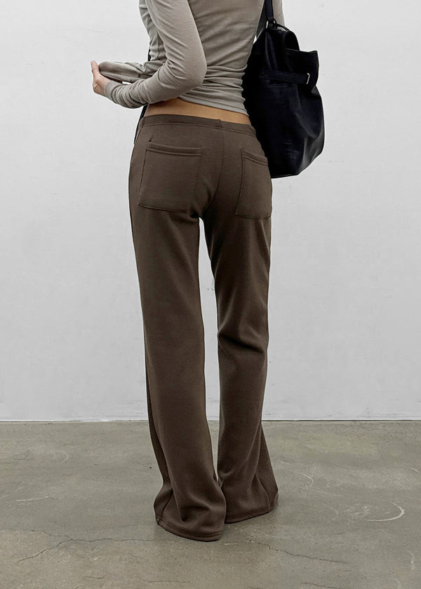 [MADE] Melio Mink Low Bootcut Elastic Waist Pants (2 SIZE)