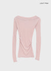 Rachi See-through Asymmetrical Tencel Long Sleeve Tee