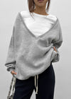 Queria Deep V Sweatshirt (Fleece-lined ver.)