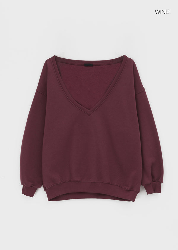 Queria Deep V Sweatshirt (Fleece-lined ver.)