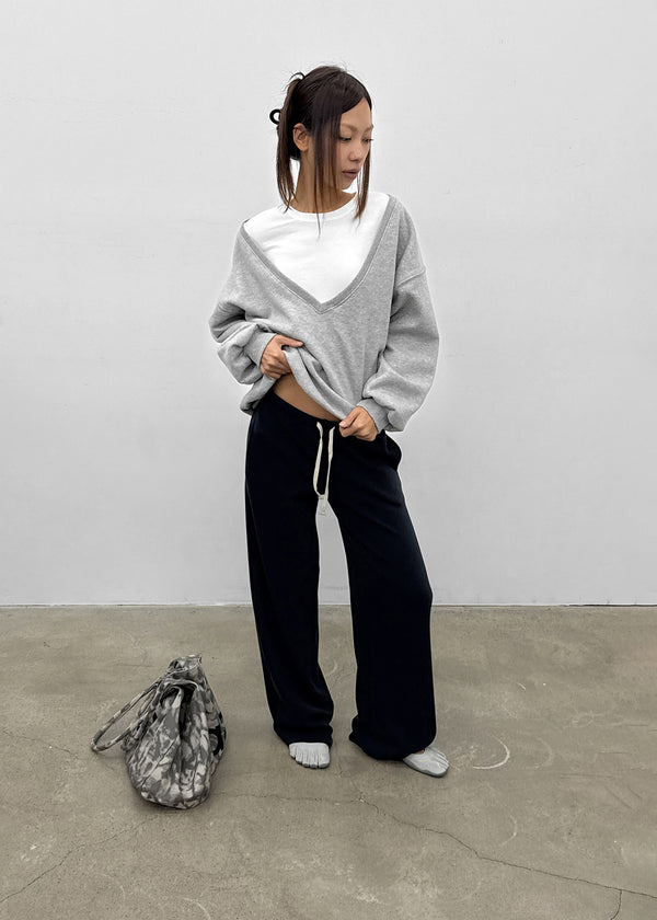 [MADE] Melio Mink Semi-Wide Elastic Waist Pants