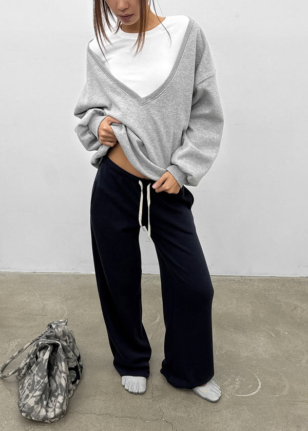 [MADE] Melio Mink Semi-Wide Elastic Waist Pants