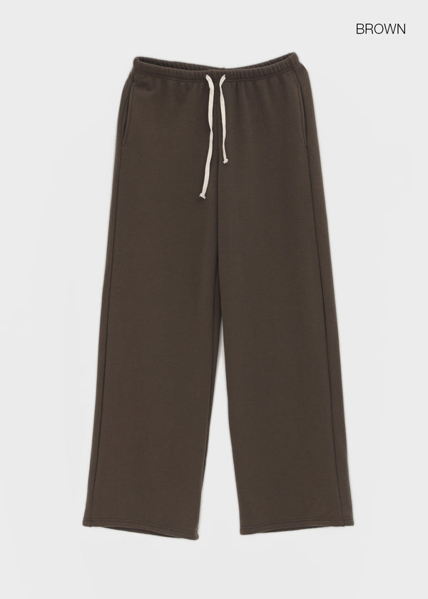 [MADE] Melio Mink Semi-Wide Elastic Waist Pants