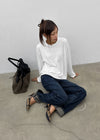 Shunt Slub Lettering Long Sleeve Tee