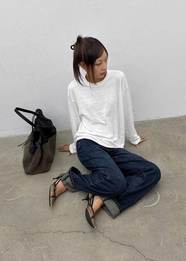 Shunt Slub Lettering Long Sleeve Tee