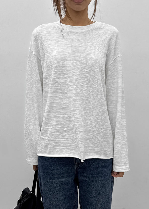 Shunt Slub Lettering Long Sleeve Tee