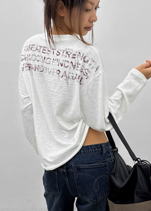 Shunt Slub Lettering Long Sleeve Tee