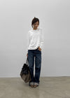Shunt Slub Lettering Long Sleeve Tee