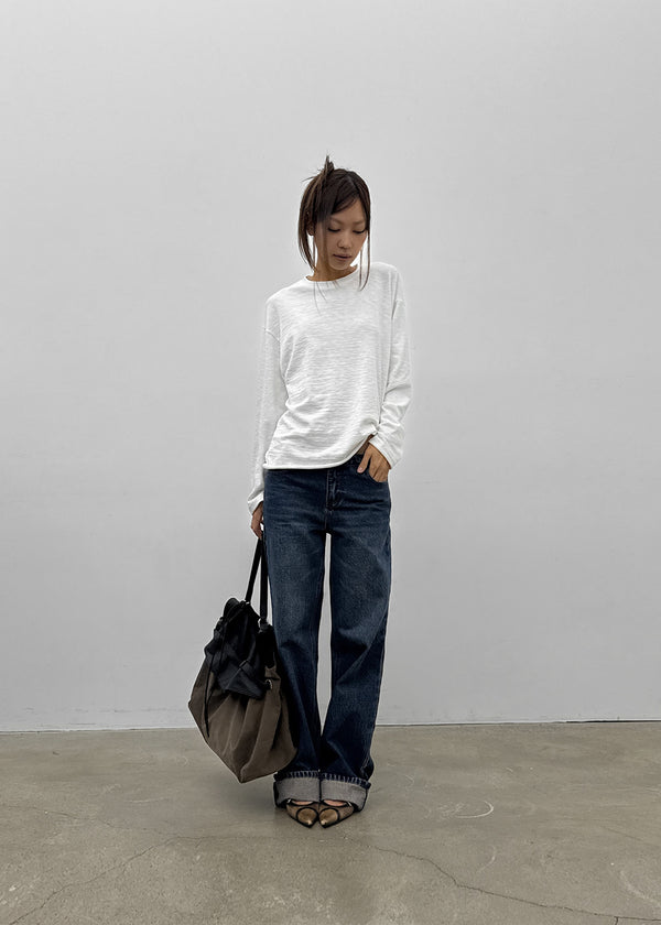 Shunt Slub Lettering Long Sleeve Tee