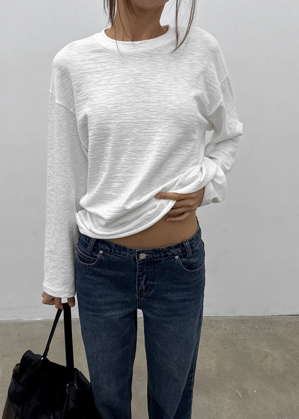 Shunt Slub Lettering Long Sleeve Tee