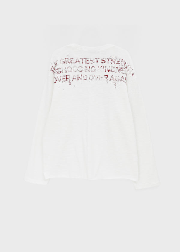Shunt Slub Lettering Long Sleeve Tee