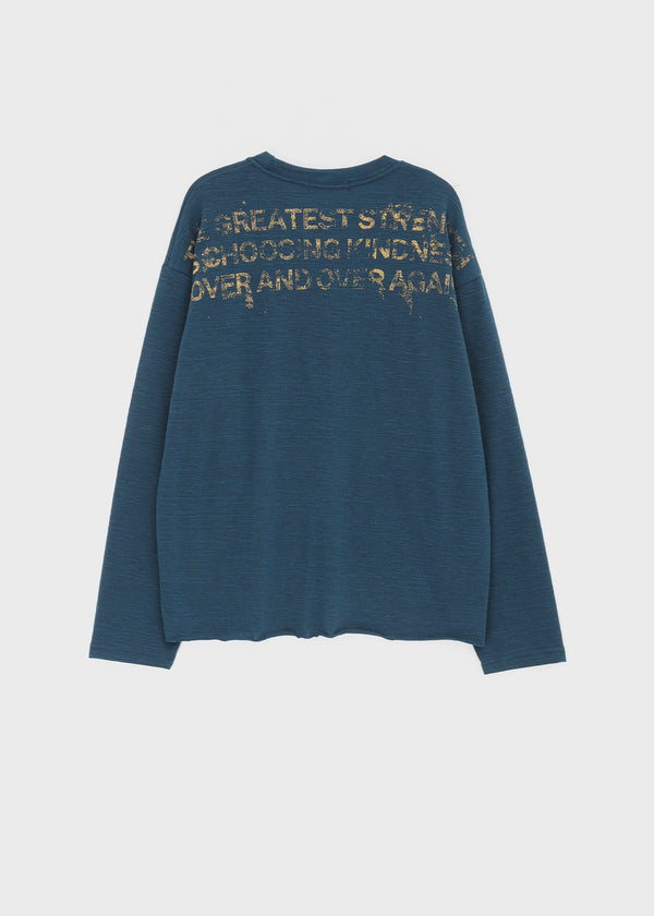 Shunt Slub Lettering Long Sleeve Tee