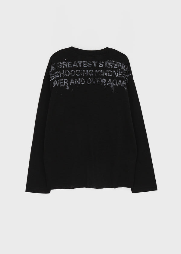 Shunt Slub Lettering Long Sleeve Tee