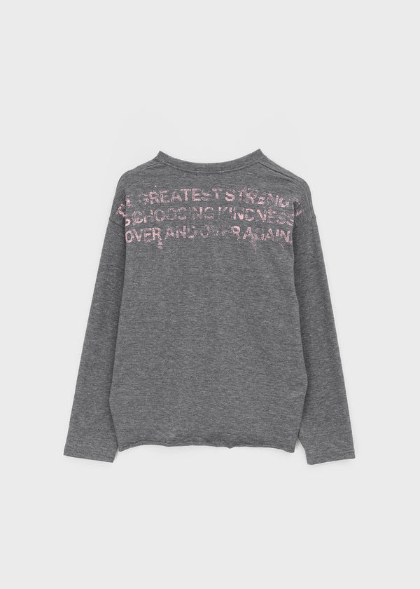 Shunt Slub Lettering Long Sleeve Tee