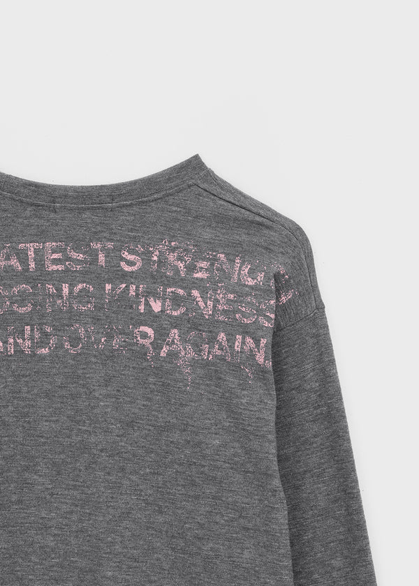 Shunt Slub Lettering Long Sleeve Tee