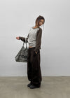 Snake color-block raglan knit