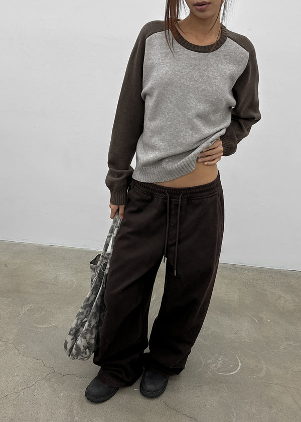 Snake color-block raglan knit