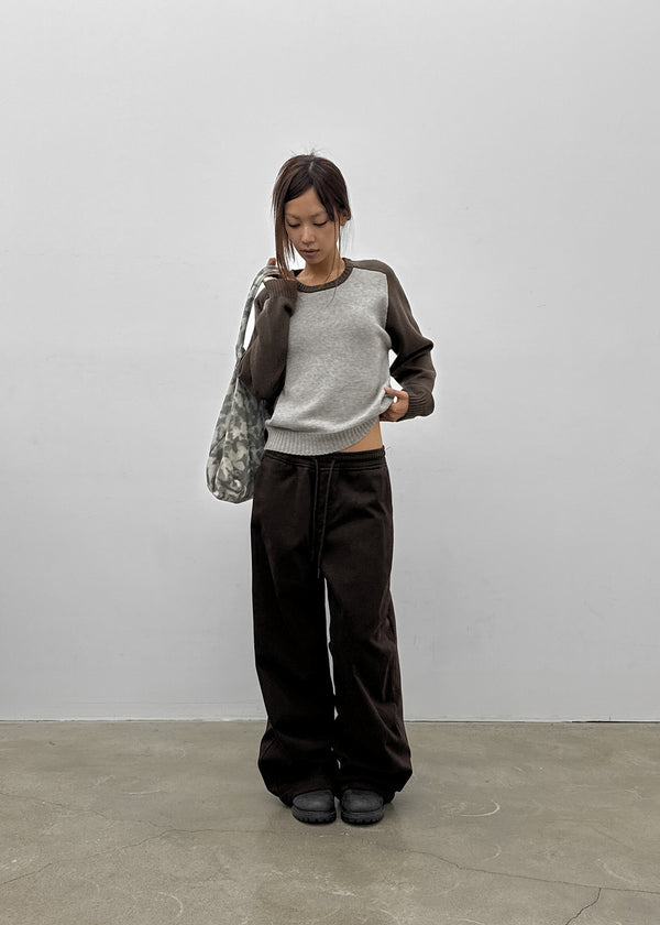 Snake color-block raglan knit