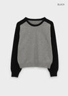 Snake color-block raglan knit