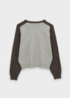 Snake color-block raglan knit