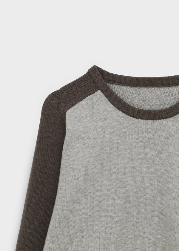 Snake color-block raglan knit