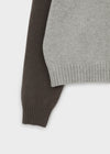 Snake color-block raglan knit