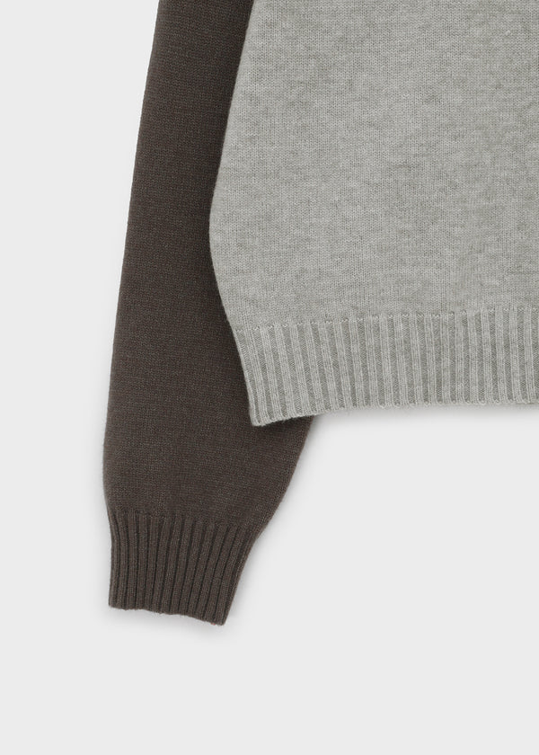 Snake color-block raglan knit