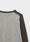Snake color-block raglan knit