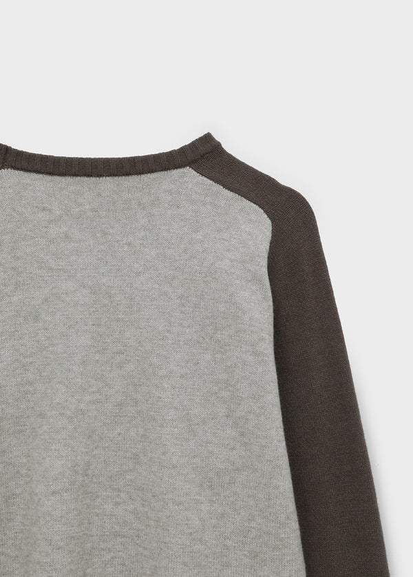 Snake color-block raglan knit
