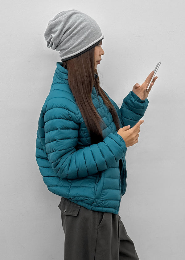 (UNISEX) Cork Two-Way Wellon Lightweight Padded Jacket
